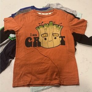 Marvel Orange Groot Short Sleeve Tee